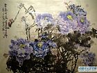 画家刘元红花鸟作品《紫气东来富贵吉祥》