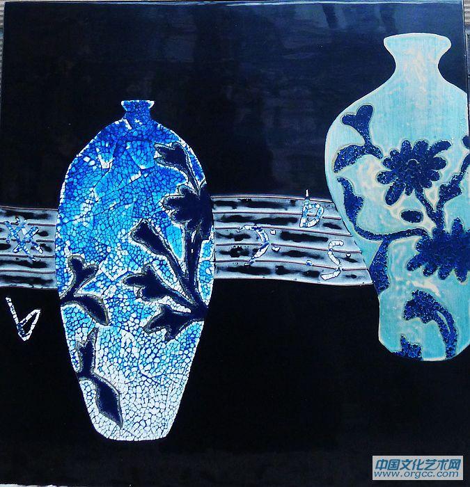 武夏红漆画作品