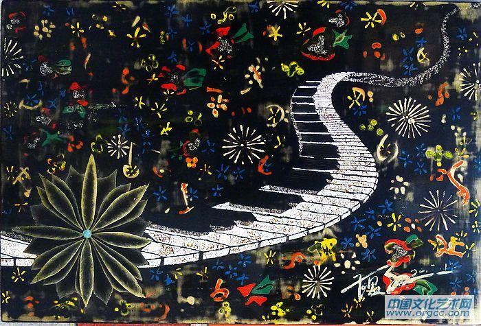 武夏红漆画作品