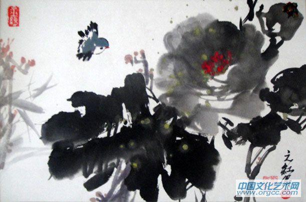 画家刘元红花鸟作品
