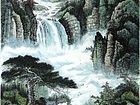画家闫秀伶山水作品《小桥流水人家》