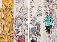 40-10史国良四条屏