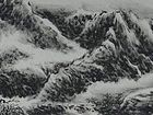 画家李颠焦墨山水作品