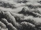 画家李颠焦墨山水作品