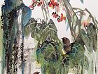 画家刘元红花鸟作品《寻觅知音》