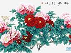 画家马志红花鸟作品《艳冠群芳》