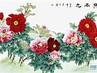 画家马志红花鸟作品《洛阳春色》
