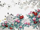 画家马志红花鸟作品《满园春色》