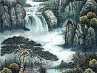 画家闫秀伶山水作品《群峰耸峙秀》