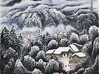 画家闫秀伶山水作品《银海人家》