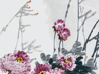画家刘久亮花鸟作品《明月》