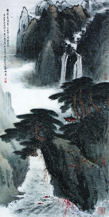 周成山水09-山水画-周成作品-国画家 周成 官方网站-文化艺术网