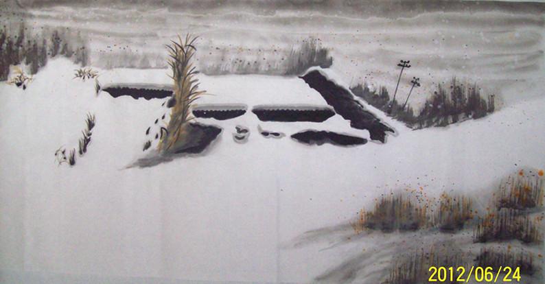 国画雪景