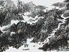 画家解金峰山水作品《山水清音》