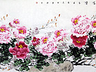 画家常丽霞花鸟作品《花开富贵》