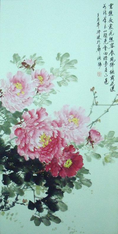 画家郝淑琳花鸟作品《云想衣裳花想容》
