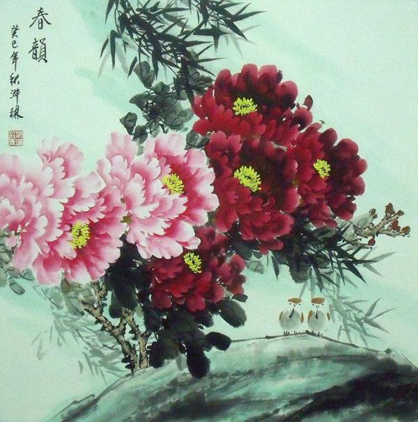 画家郝淑琳花鸟作品《春韵》