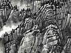 画家张国亮山水作品《龙门山色长卷一（局部之一）》