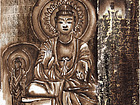画家张国亮山水作品《龙门造像之一切随缘》