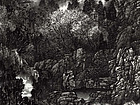 画家张国亮山水作品《白园幽深》
