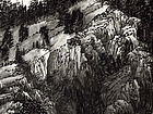 画家张国亮山水作品《龙门石窟写生系列之二十七》
