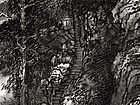 画家张国亮山水作品《龙门石窟写生系列之十二》