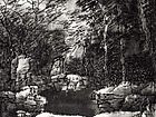 画家张国亮山水作品《龙门石窟写生系列之十一》