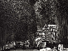 画家张国亮山水作品《龙门石窟写生系列之十》