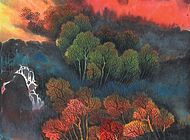 一缕斜阳吻秋山