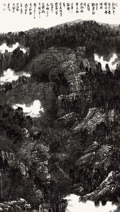 画家张国亮山水作品《香山秋韵》