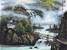 画家闫秀伶山水作品《山情水韵》