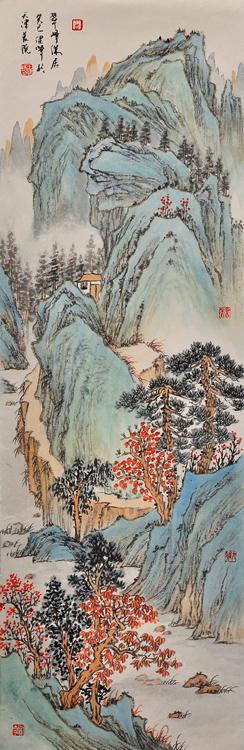 翠峰深居图