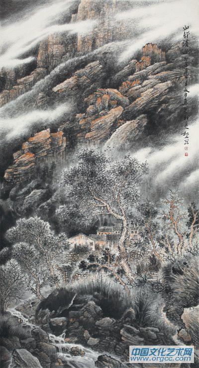 山村清幽-我的作品-国画家 乔枕石 官方网站-文化艺术网