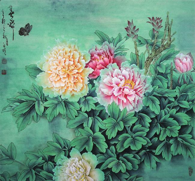 春醉-花鸟-石百顺作品-国画家石百顺 官方网站-文化艺术网